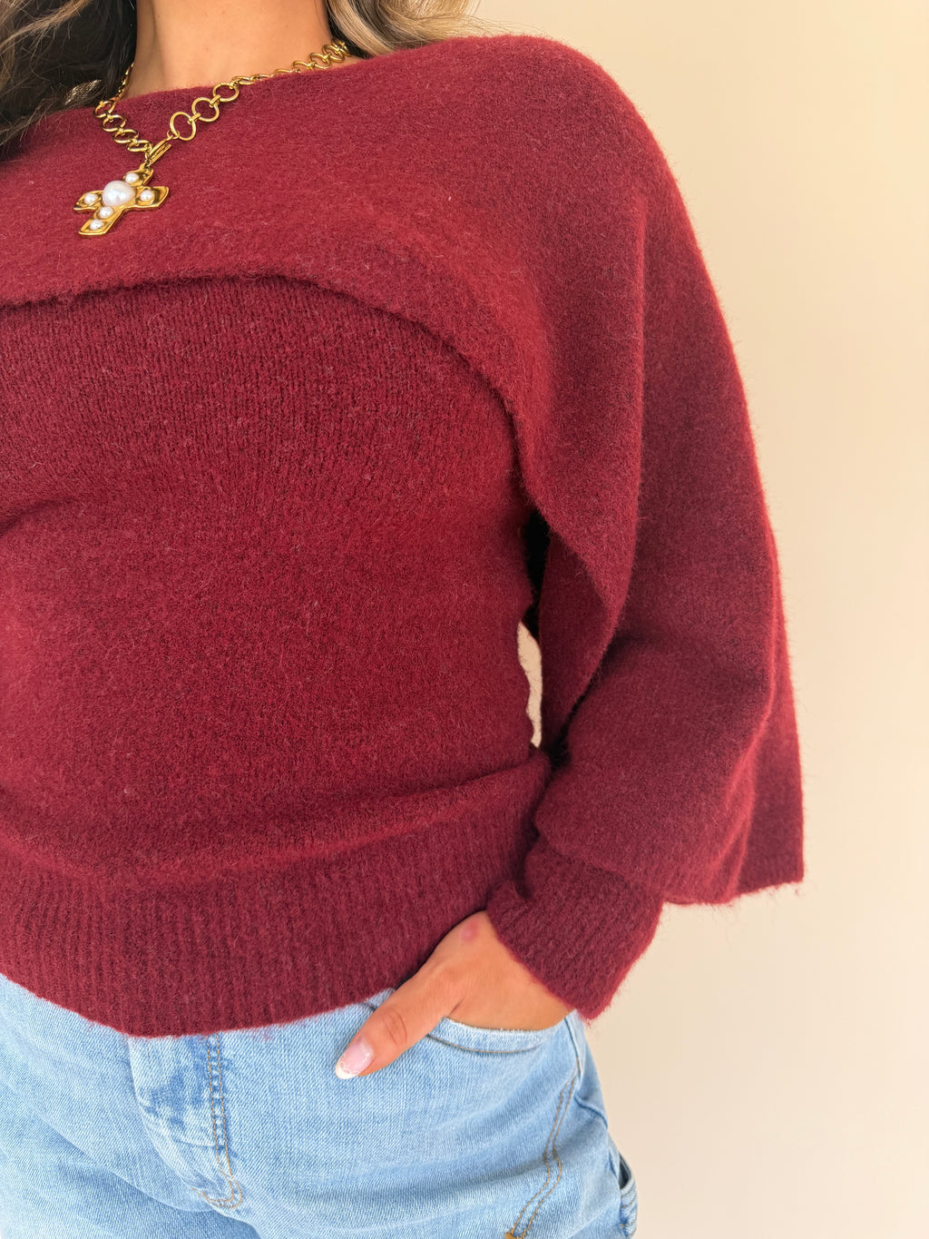 Layered Cape Sweater