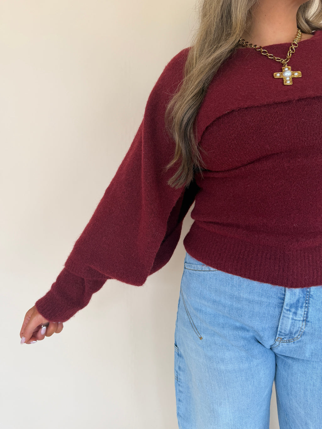 Layered Cape Sweater