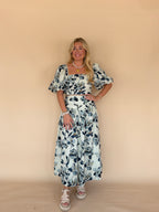 Printed Shirred Top