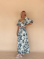 Printed Shirred Top