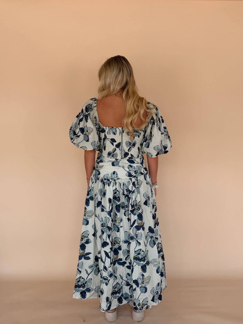 Printed Shirred Top