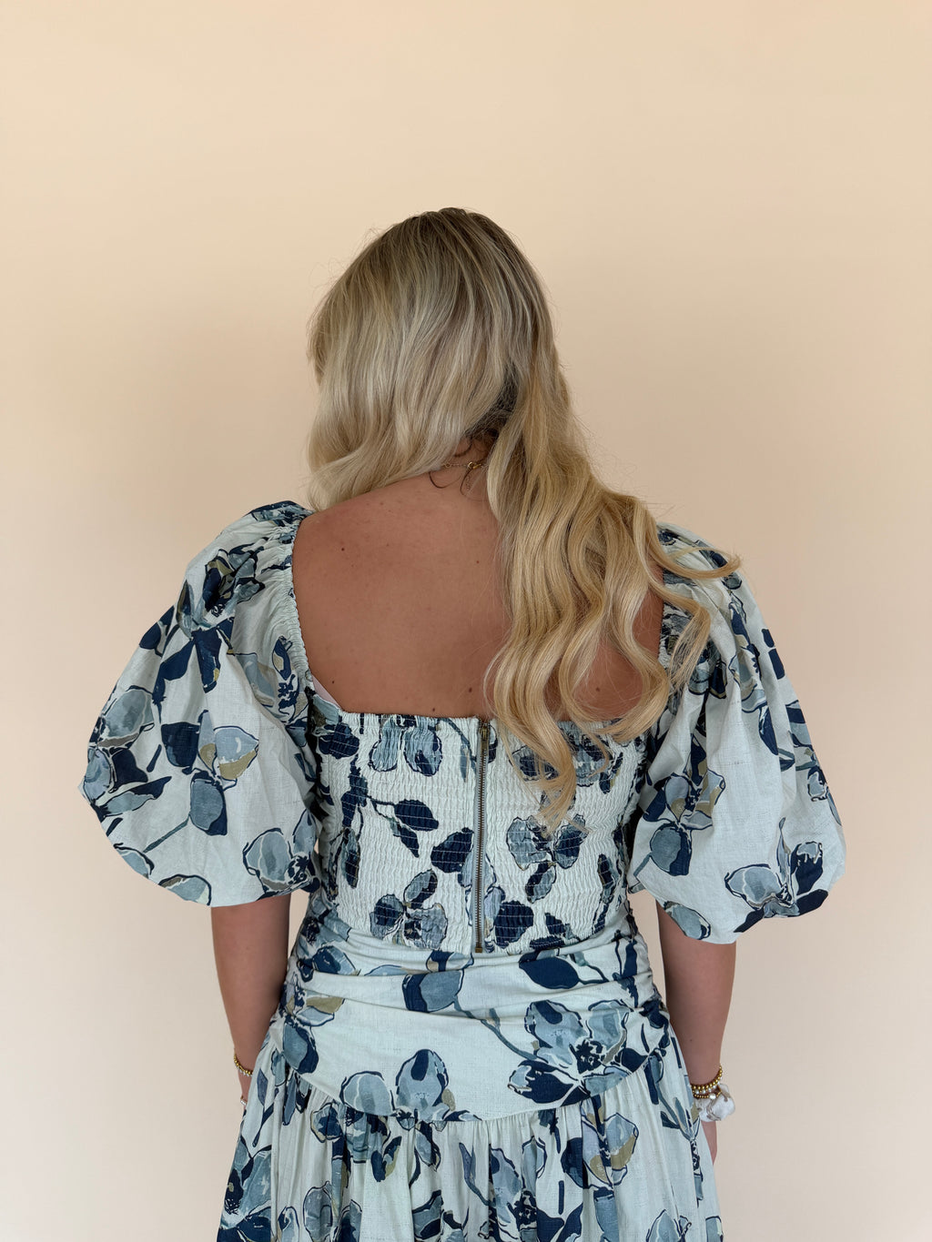 Printed Shirred Top
