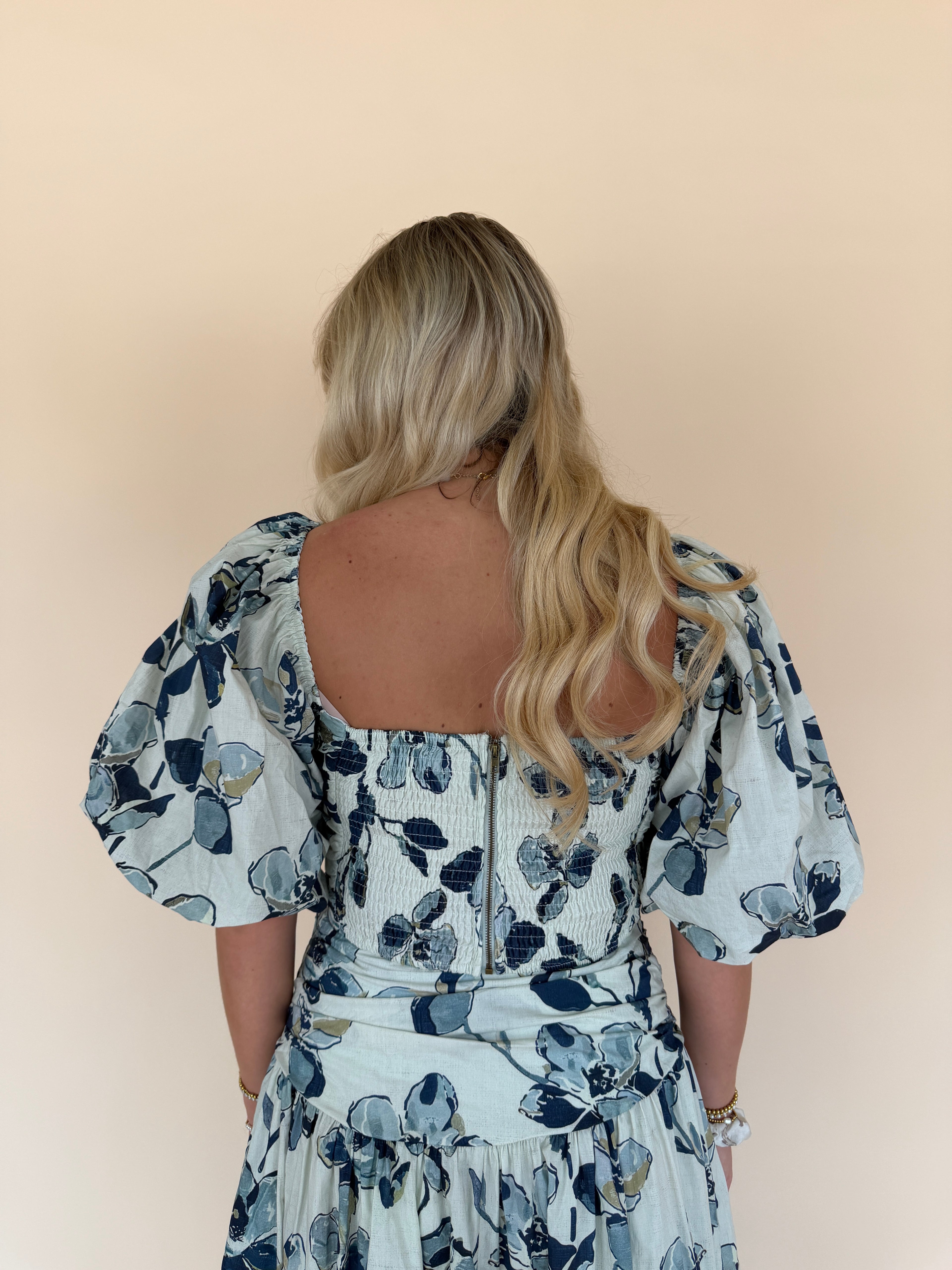 Printed Shirred Top
