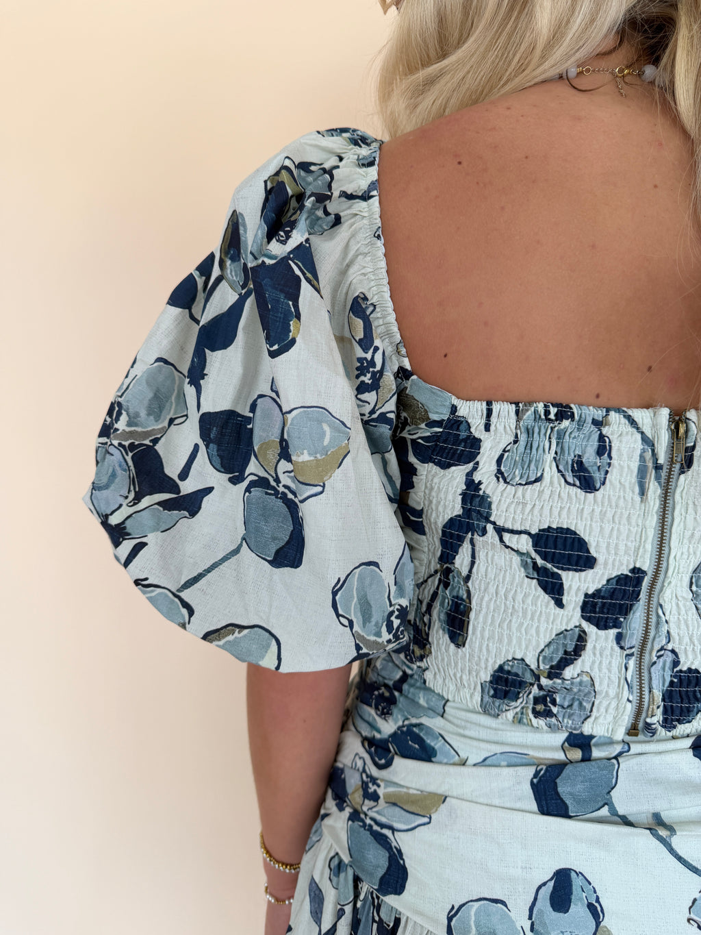 Printed Shirred Top