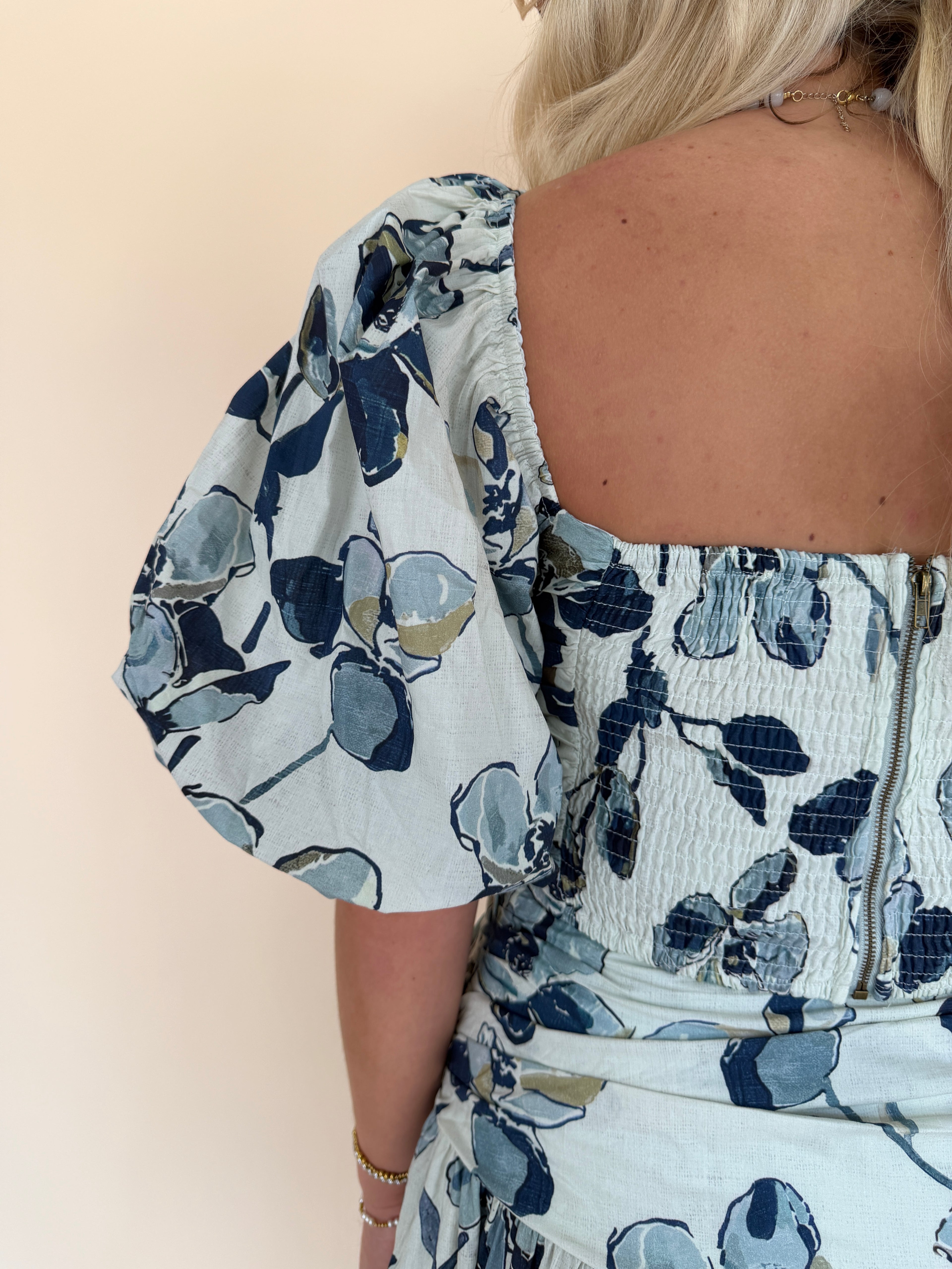 Printed Shirred Top