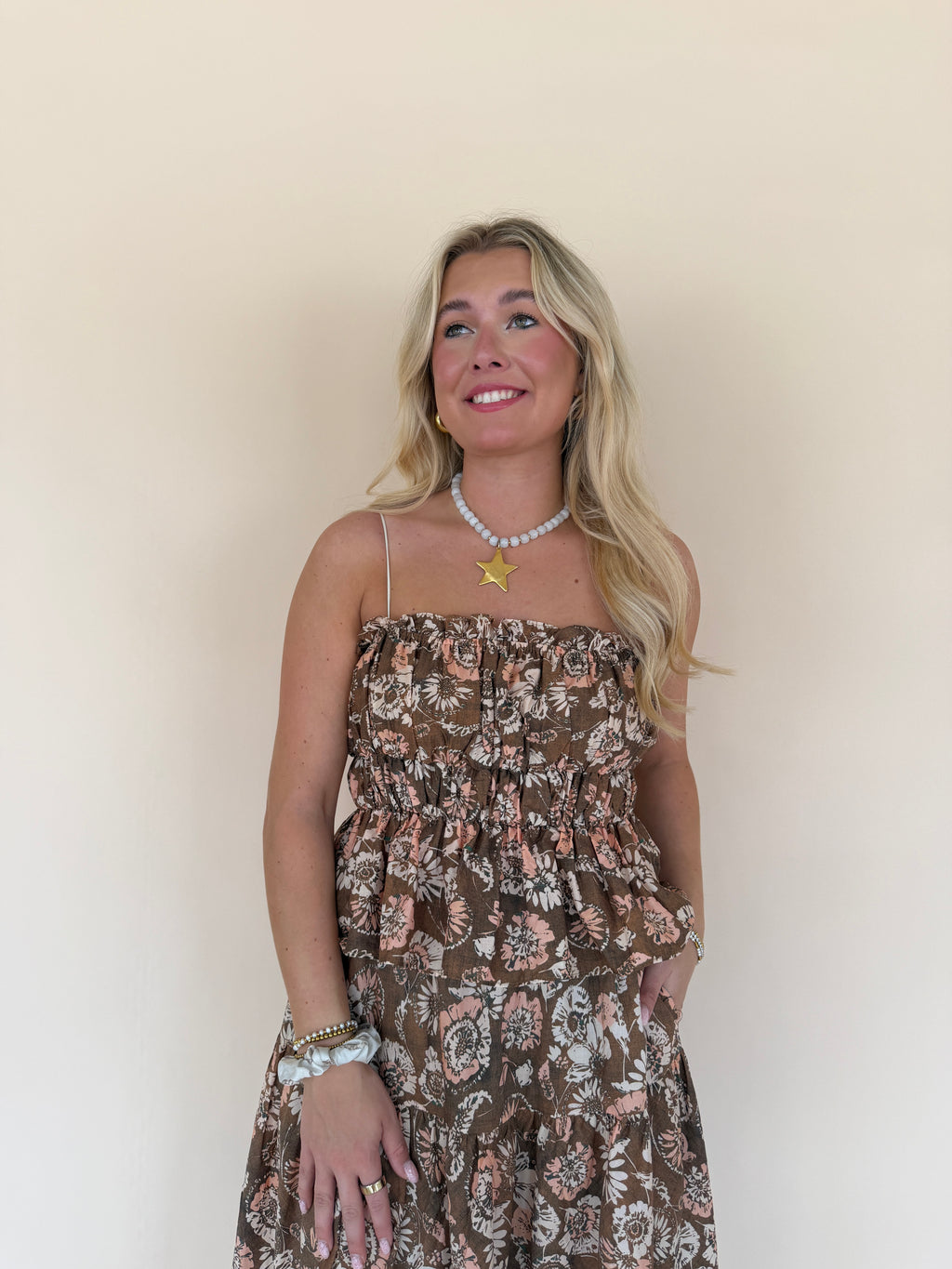 Printed Top with Ties