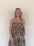 Printed Top with Ties
