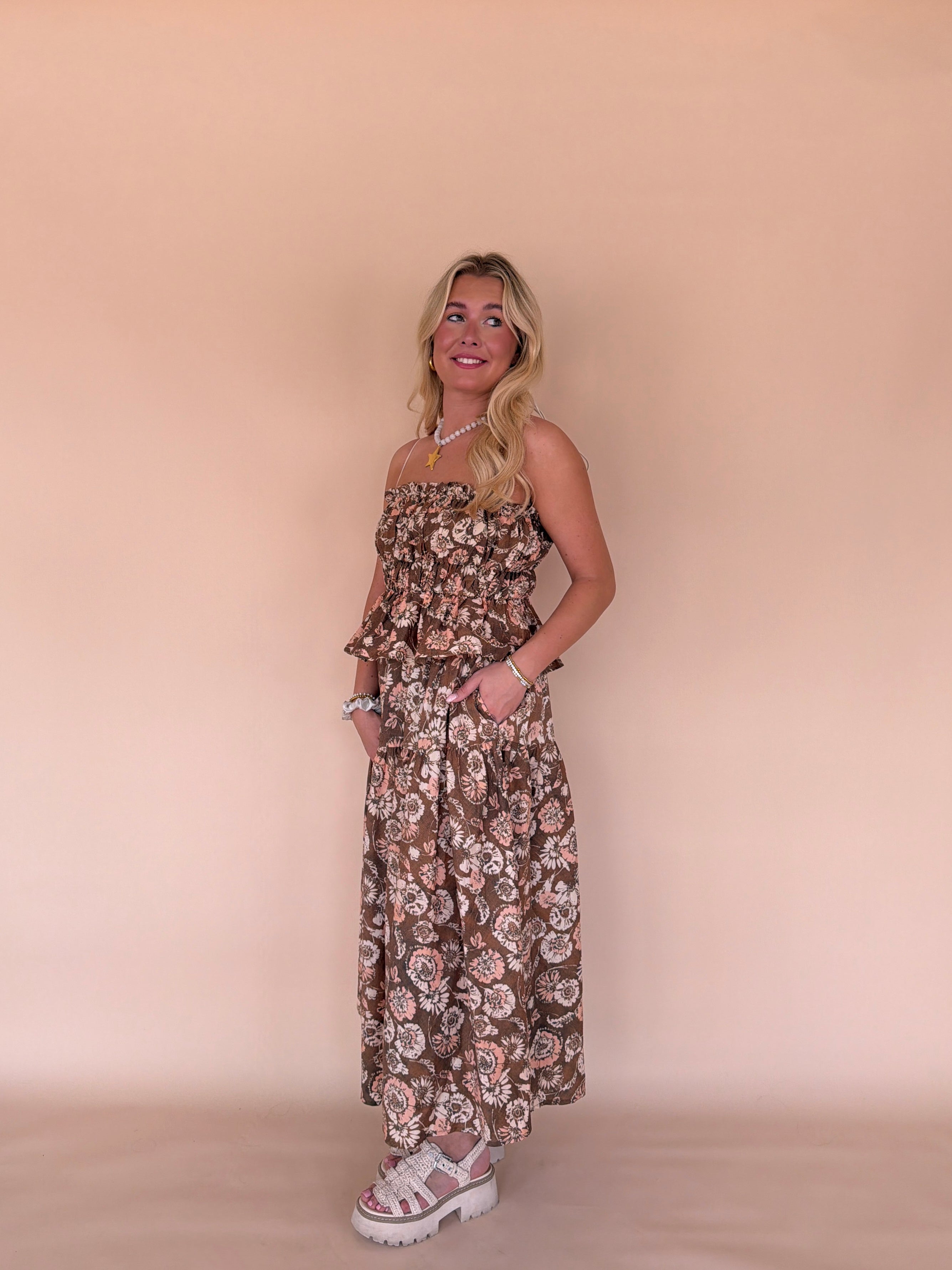 Printed Top with Ties