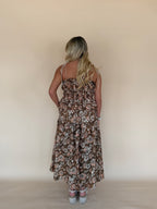 Printed Tiered Midi Skirt