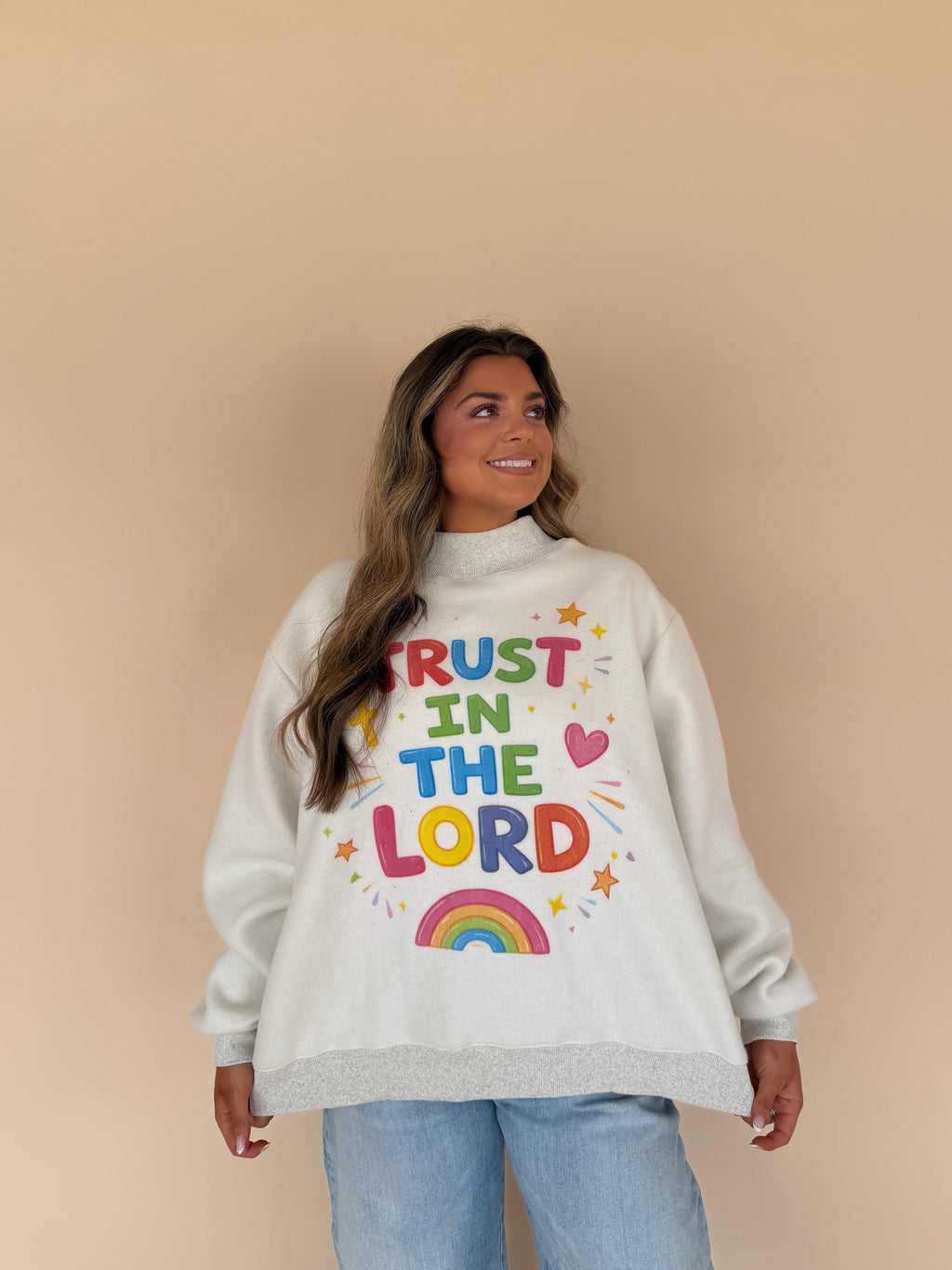 Open Doors Reversible Mock Neck Sweatshirt
