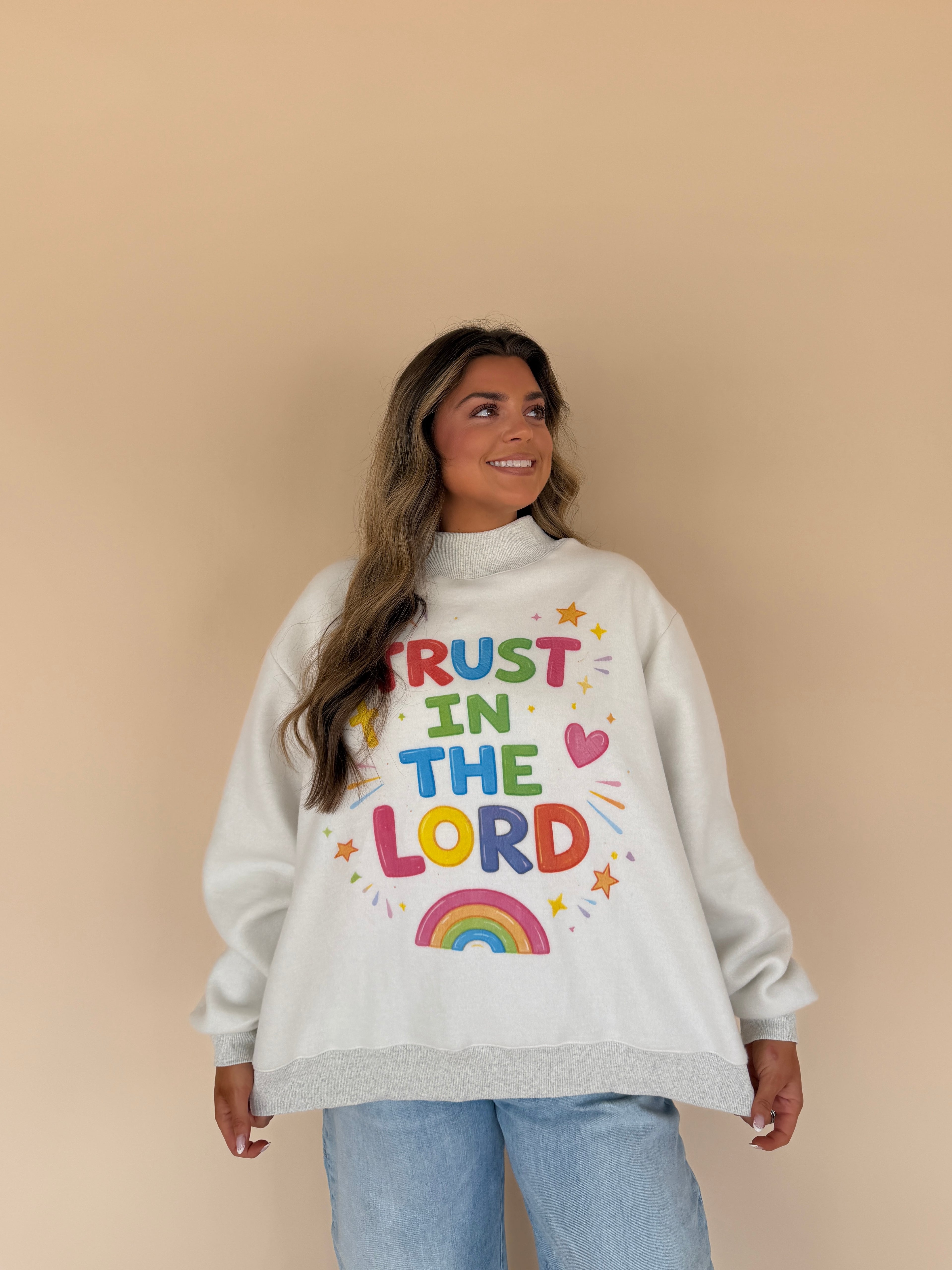 Open Doors Reversible Mock Neck Sweatshirt