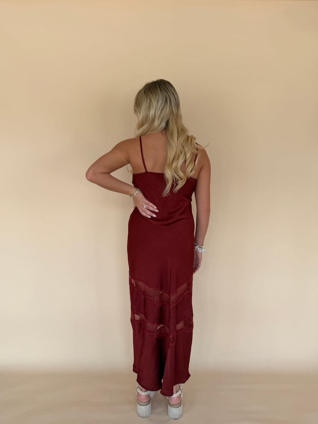 Bruna Lace Inset Midi Dress