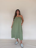 Ditsy Dot Smocked Midi Dress
