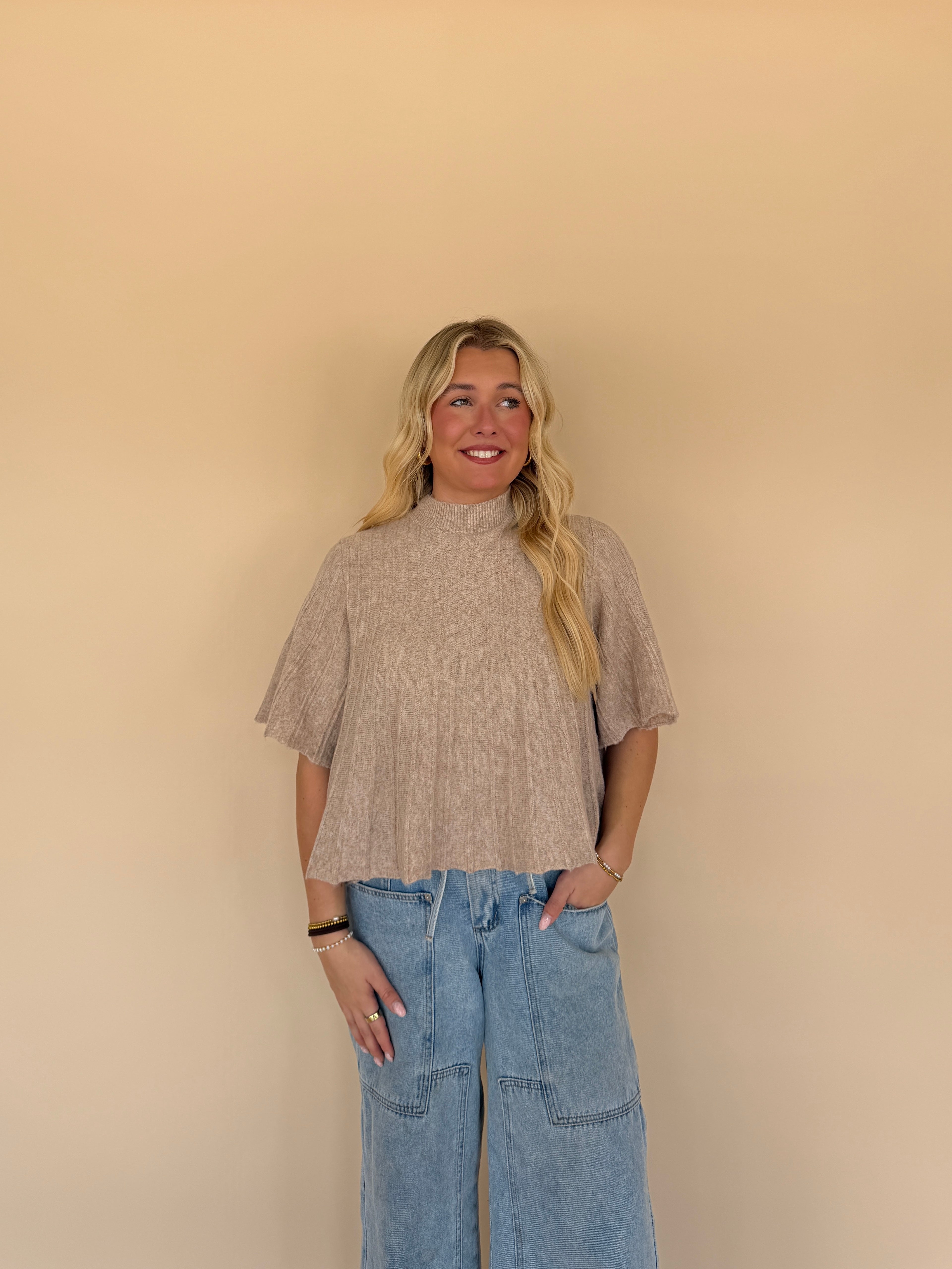 High Neck Knit Top – Seven & James