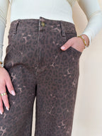 Ruffle Wide Leg Denim