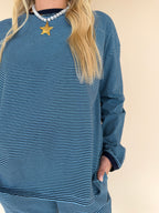 Striped Knit Long Sleeve Top
