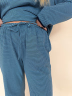 Striped Knit Wide Leg Pants