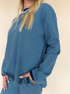 Striped Knit Long Sleeve Top