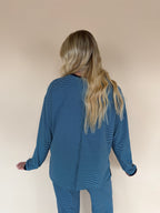 Striped Knit Long Sleeve Top