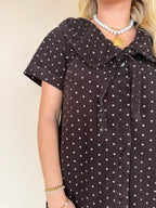 Polka Dot Corduroy Dress