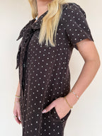 Polka Dot Corduroy Dress