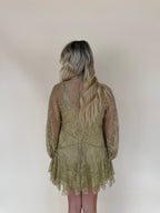 Lace Mock-Neck Mini Dress