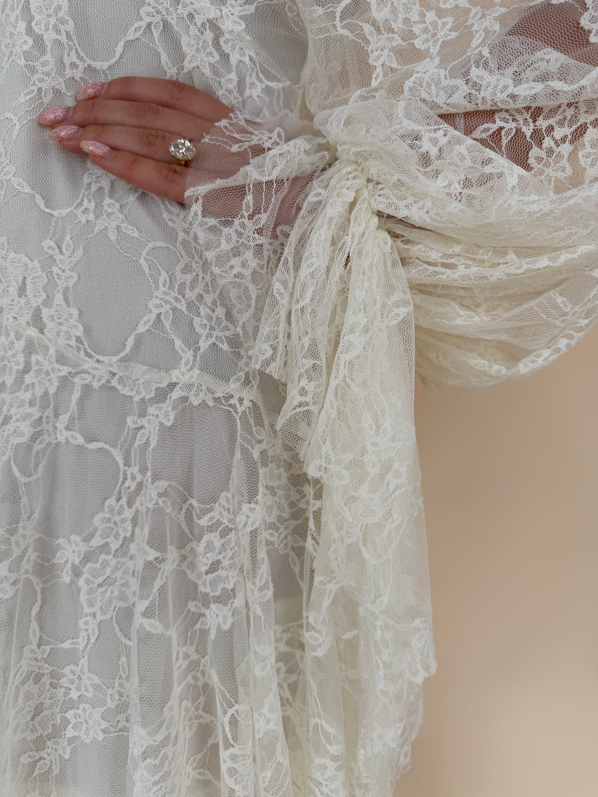 Lace Mock-Neck Mini Dress