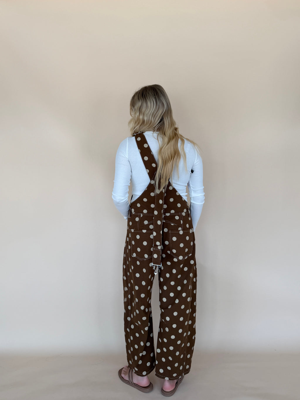 Mineral Washed Polka Dot Jumpsuit