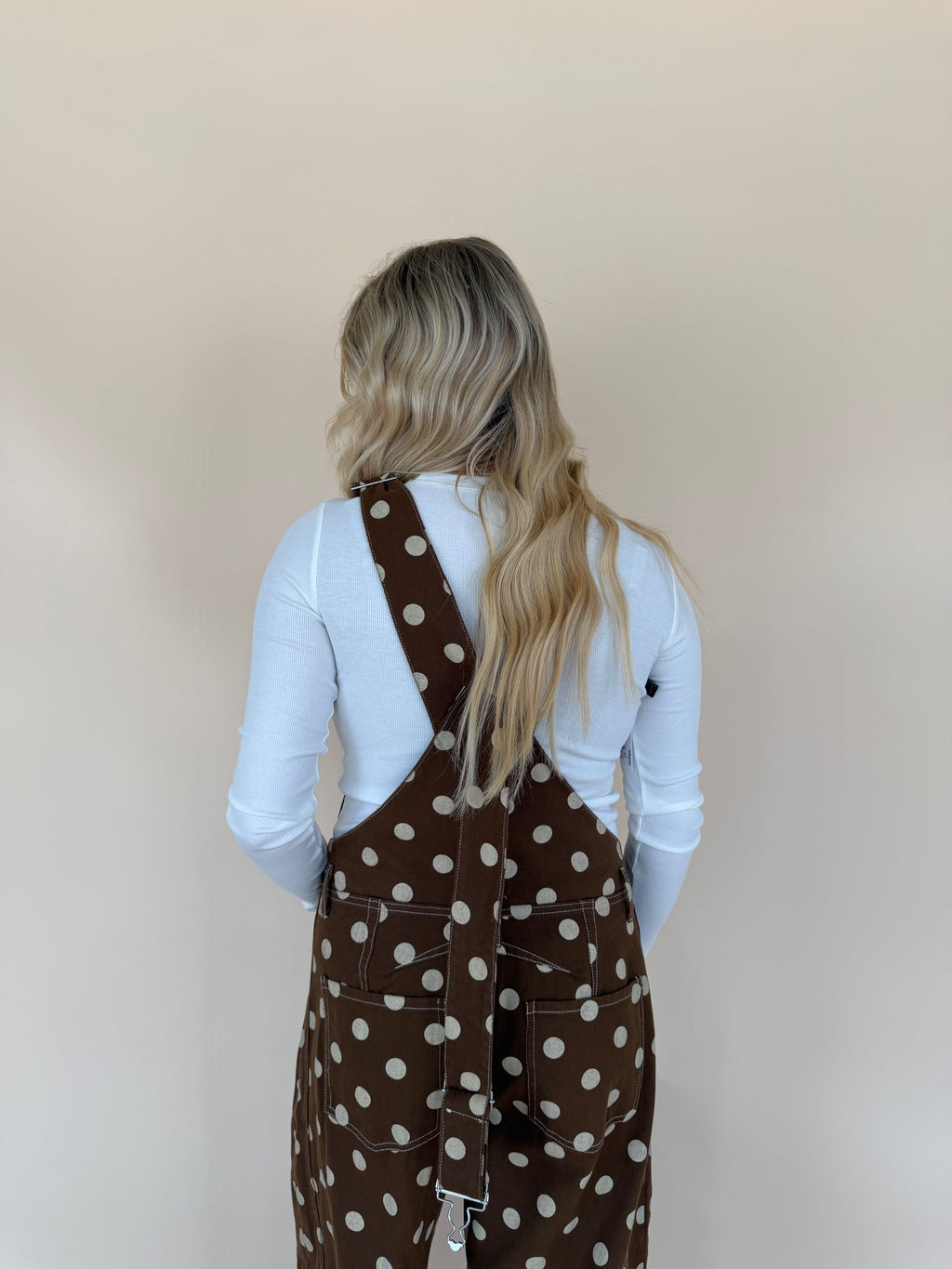 Mineral Washed Polka Dot Jumpsuit
