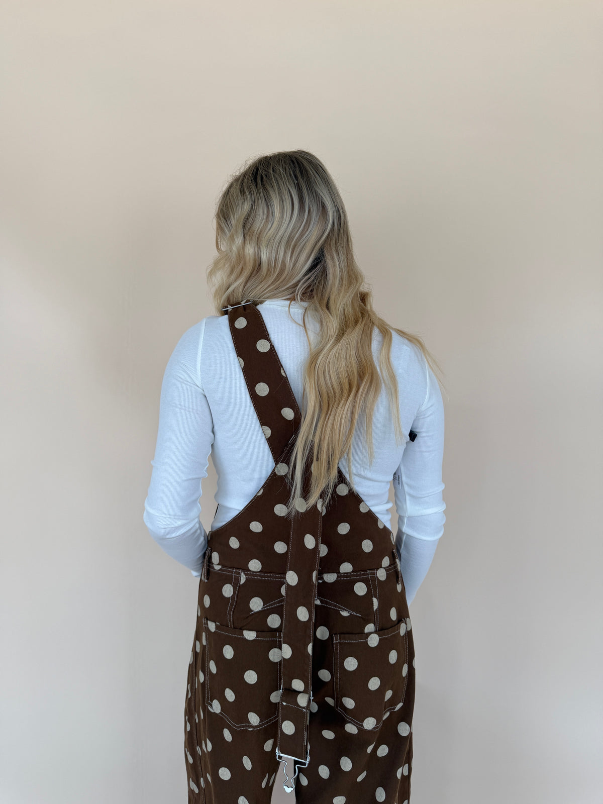 Mineral Washed Polka Dot Jumpsuit