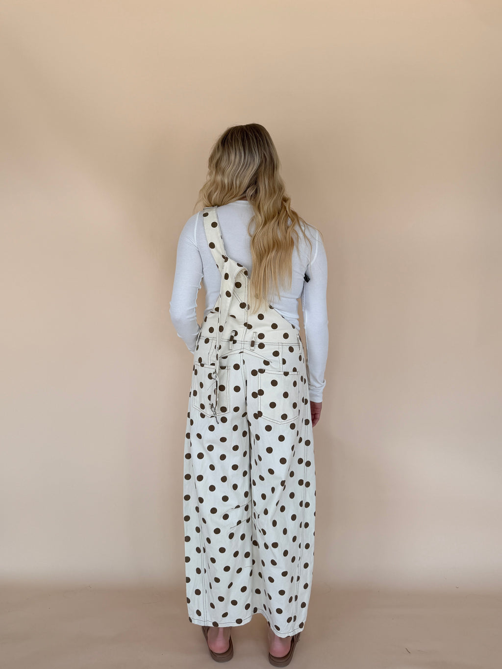 Mineral Washed Polka Dot Jumpsuit