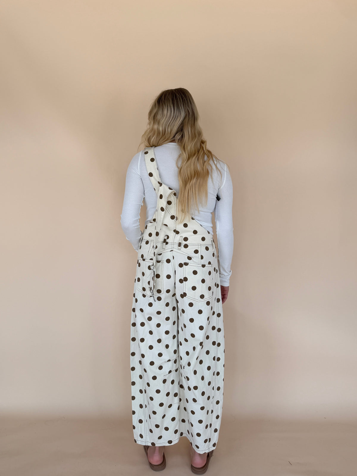 Mineral Washed Polka Dot Jumpsuit