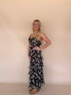 Floral Ruffle Maxi Dress