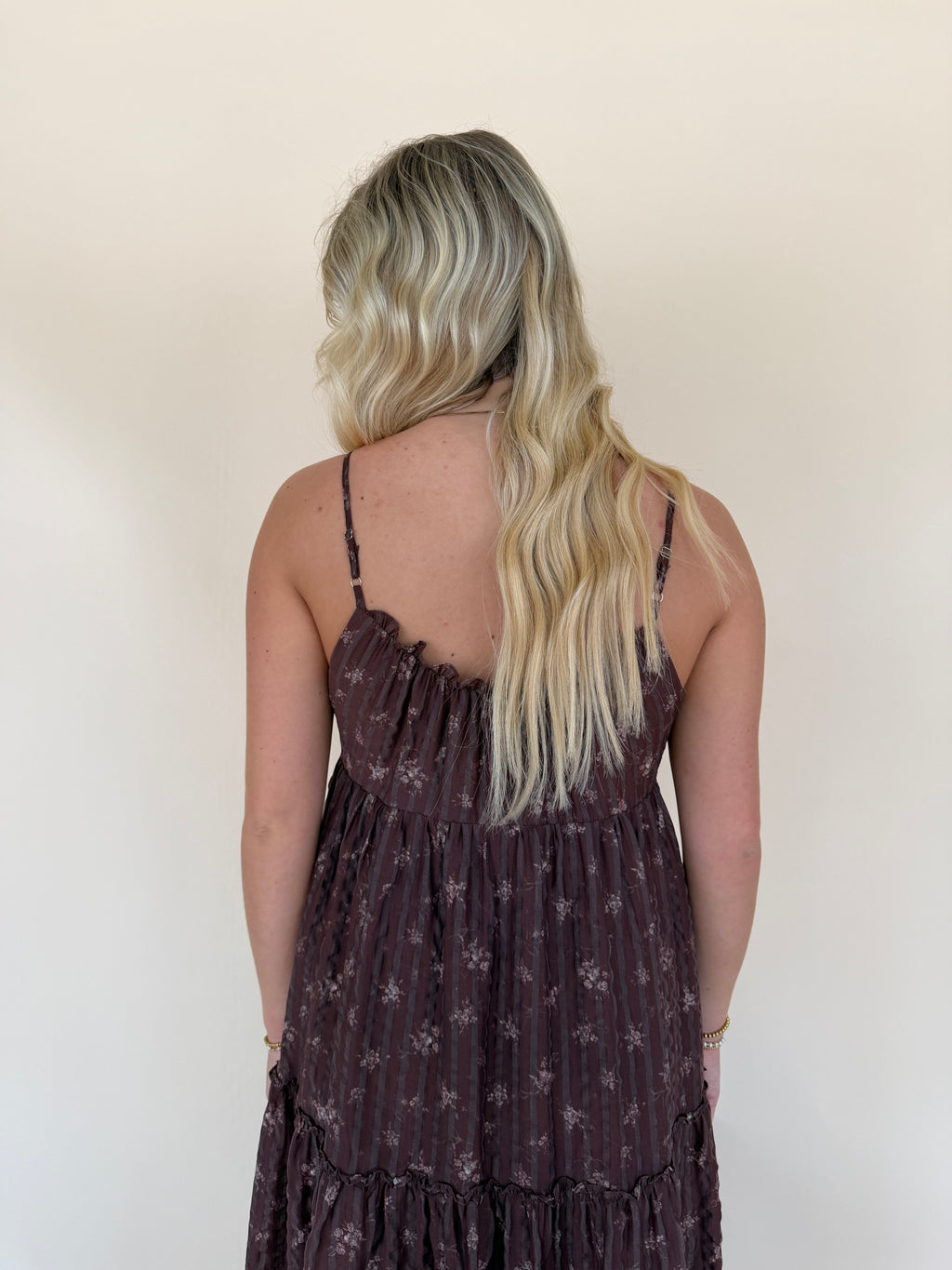 Burgundy Floral Maxi Dress