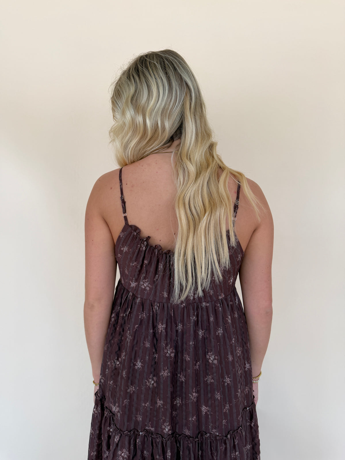 Burgundy Floral Maxi Dress