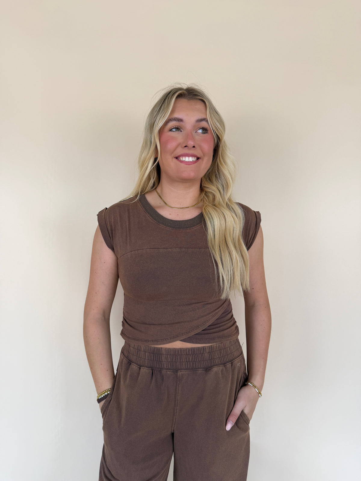 Short Sleeve Wrap Top