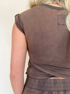 Short Sleeve Wrap Top