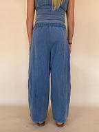 Mineral Washed Wide Leg Pants