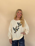 Stone Washed Duck Graphic Pullover
