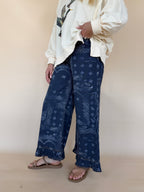 Paisley Printed Ruffle Hem Pants