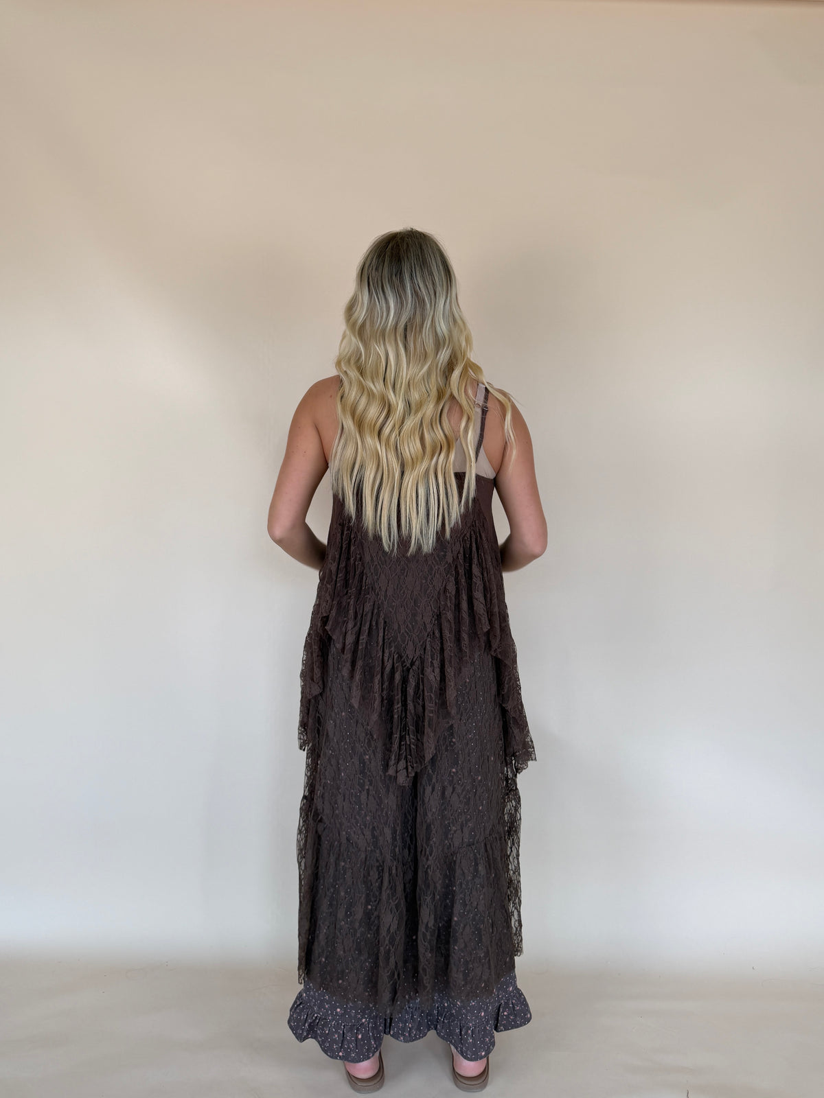 Ruffled Lace Maxi Cami
