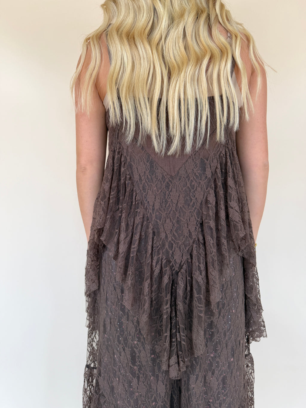 Ruffled Lace Maxi Cami