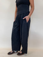 Mineral Washed Wide Leg Pants