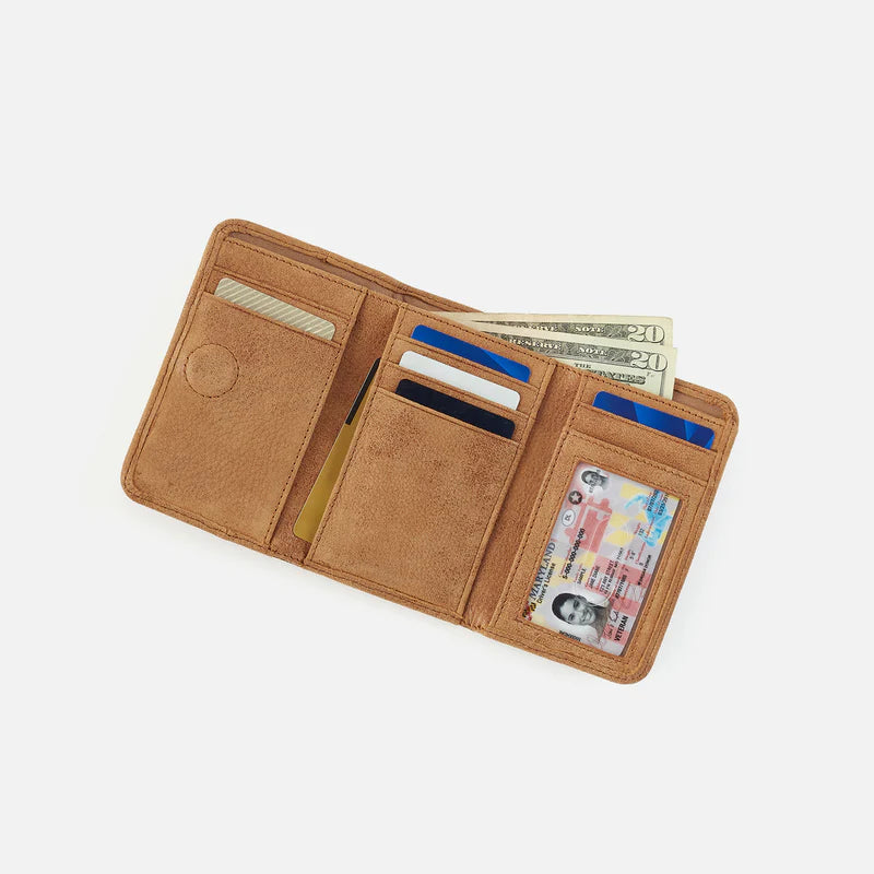 Jill Trifold Wallet - Buffed Leather | Whiskey