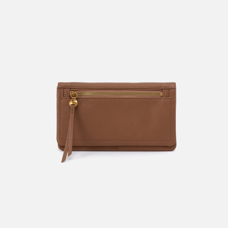 Lumen Continental Wallet - Pebbled Leather | Timber Brown