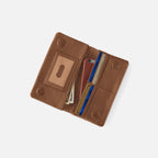 Lumen Continental Wallet - Pebbled Leather | Timber Brown