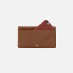 Lumen Continental Wallet - Pebbled Leather | Timber Brown