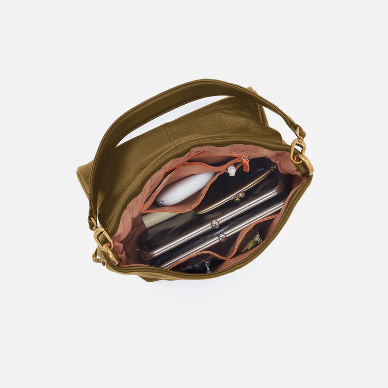 Harley Convertible Shoulder Bag - Pebbled Leather | Sunlit Sage