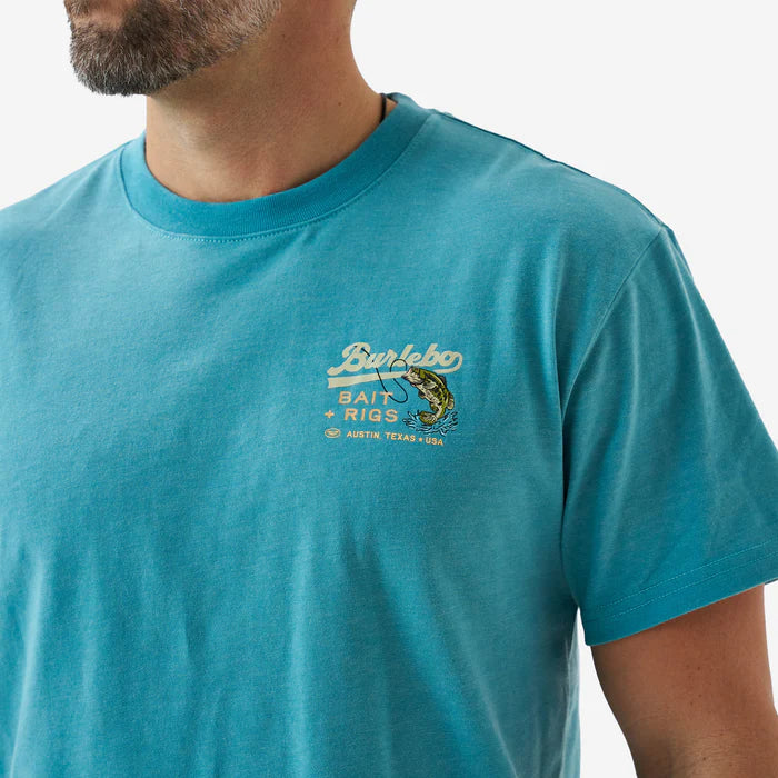 Short Sleeve Tee - Bait And Rigs - Cyan