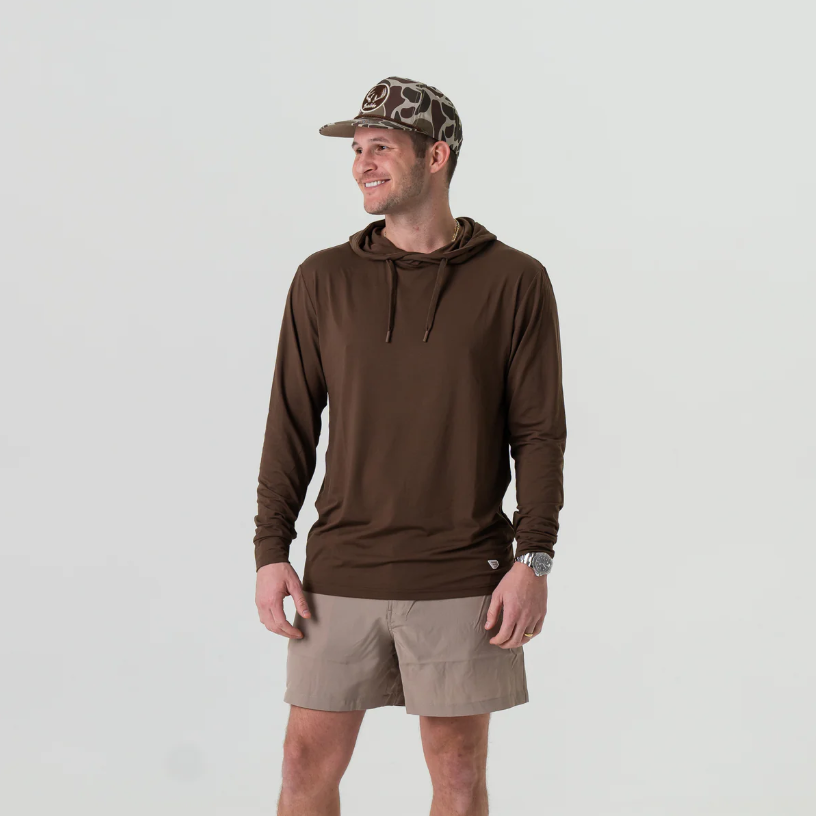 Performance Hoodie - Heather Brown